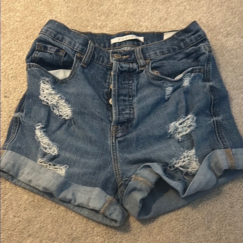 Denim Distressed Women Shorts